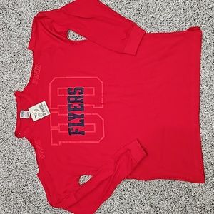 Medium, Victoria's Secret PINK, University of Dayton Flyers, cold shoulder shirt